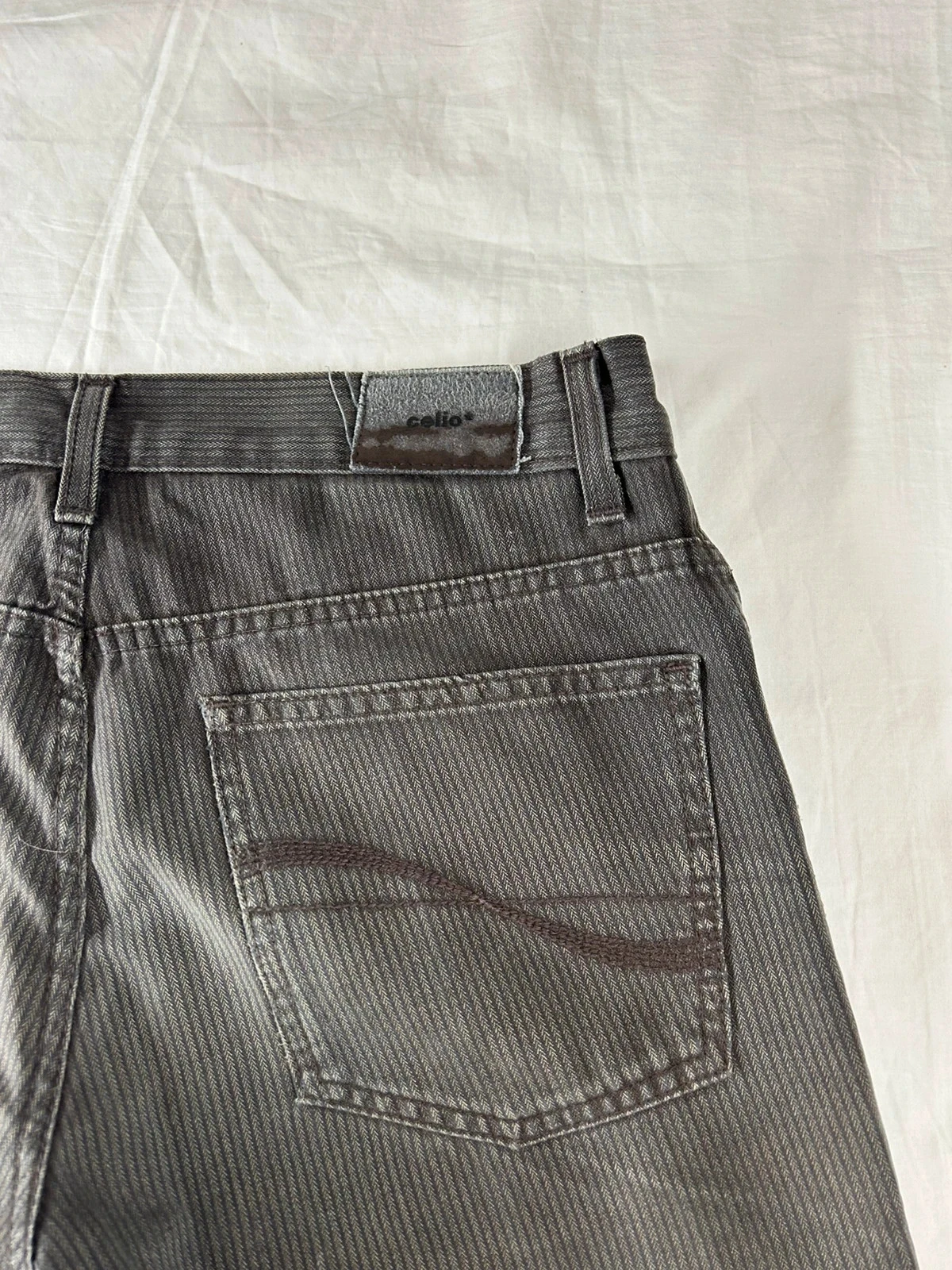 Jean gris marrón acanalado Celio – photo 15
